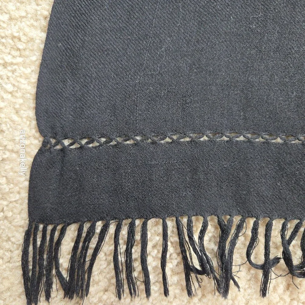 NWOT Wool Scarf With Chain Stitch Embroidery Fall Autumn Colors Kashmir Scarves